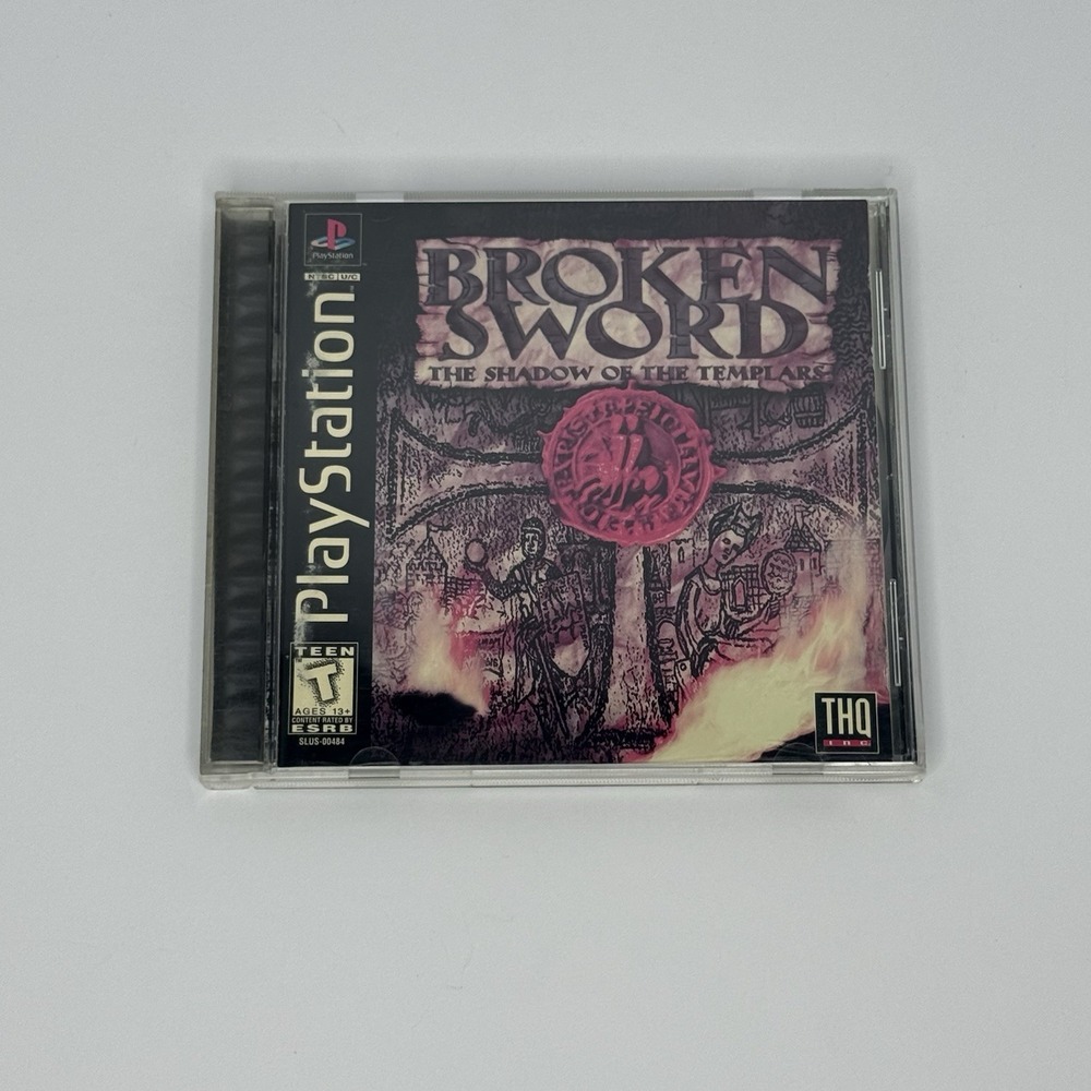 Broken Sword Shadows Of The Templars (Sony PlayStation 1, 1998) PS1 CIB Tested
